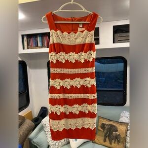 NWTs Nikibiki Orange with With Crochet Dress (size: large)
